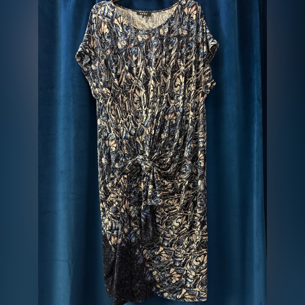 DKNY Blue Patterned Dress